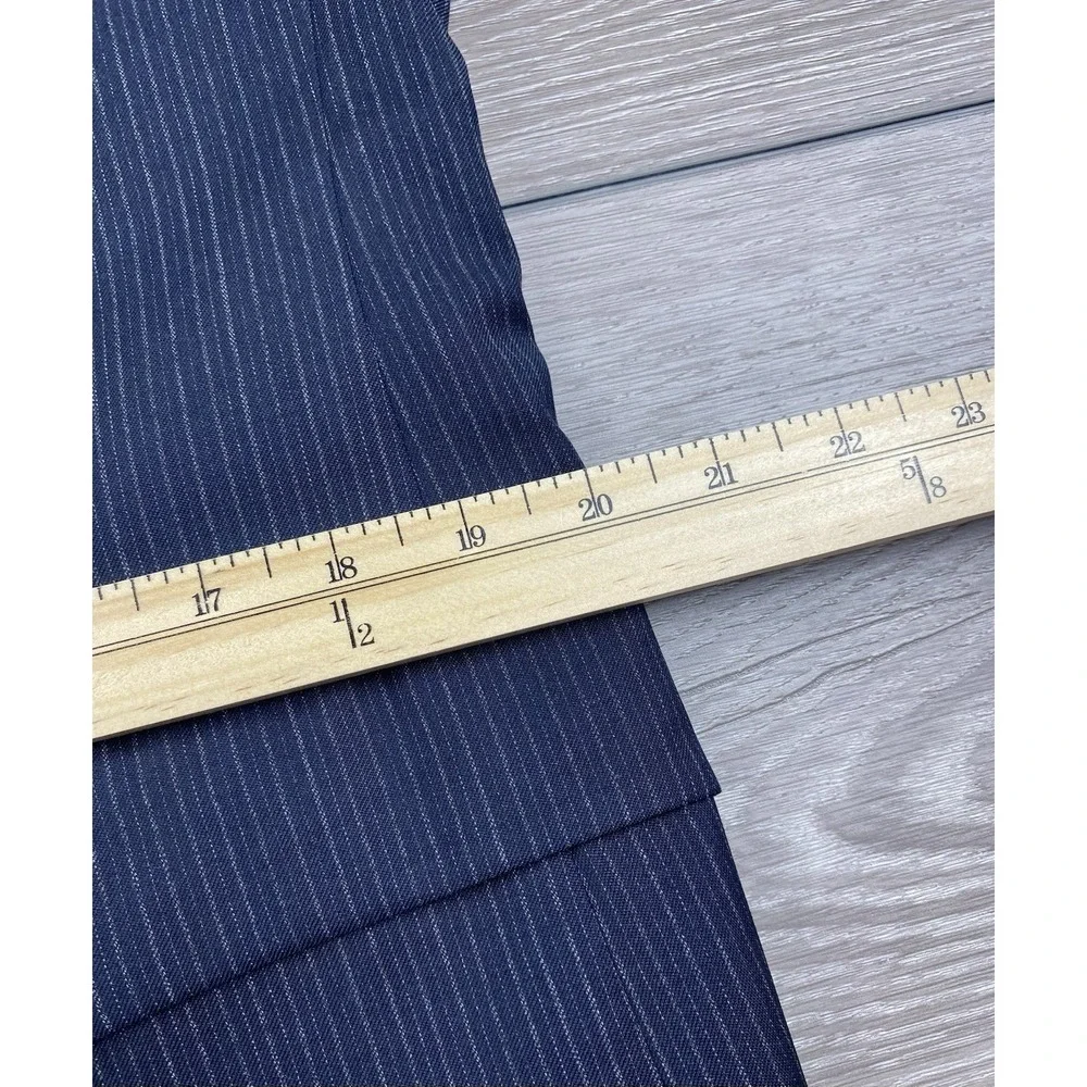 Burberry London Men's Striped 100% Wool Suit Jacket Navy Size 52 R‎